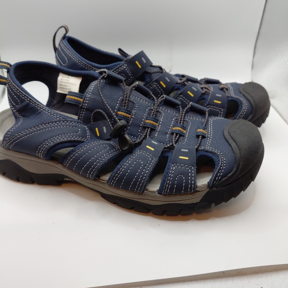 Sonoma Sandals walking Fisherman Slingback Blue Closed Toe Flats SZ 9